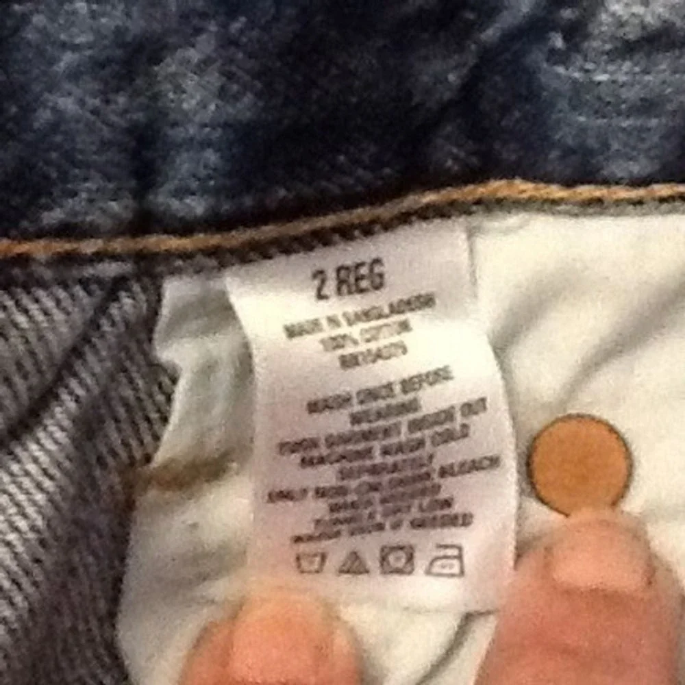 Aeropostale 90s Baggy Jeans W24‎ Size 2 Reg Distressed Denim Button Fly Y2K